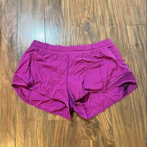 Lululemon Purple Raspberry Hotty Hot 2.5 Shorts SZ 12